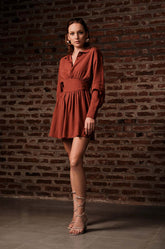 Waist Accentuated Mini Dress